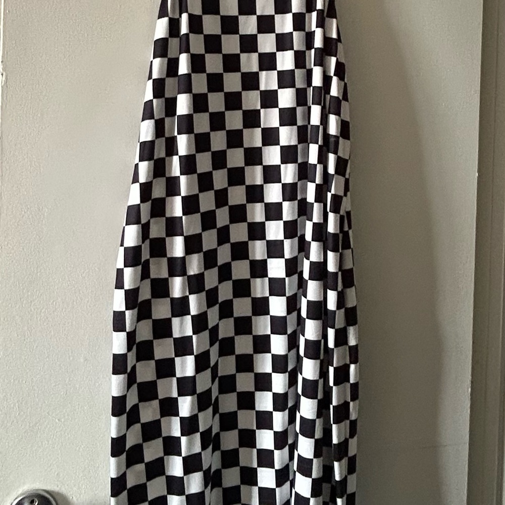 Checkered Black and White Women's Skirt SHEIN 4X